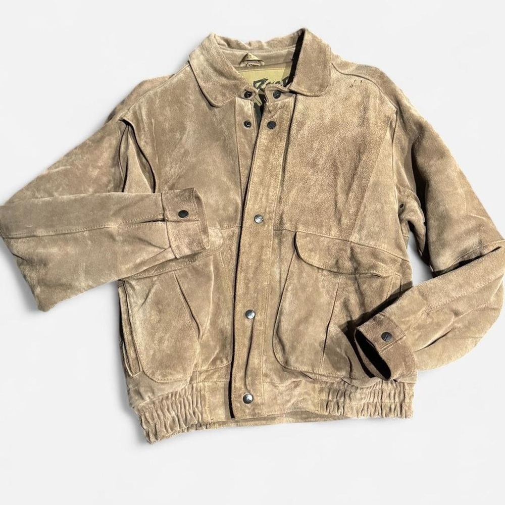 Vintage Suede 1980s Bomber Jacket by Rage for the Man Elliot Kastle - Picture 3 of 14